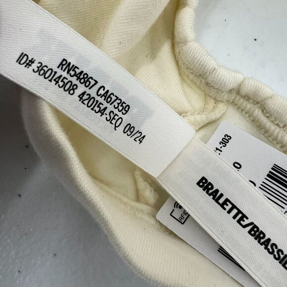 PINK Victoria's Secret XL Powder Puff Bralette Snowflake Pom Pom Triangle - Picture 10 of 13